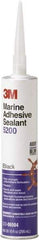 3M - 12.8 oz Cartridge Black Polyurethane Marine Adhesive Sealant - 190°F Max Operating Temp, 48 hr Tack Free Dry Time - Americas Industrial Supply