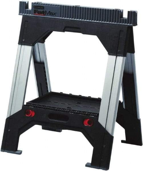 Stanley - Adjustable Sawhorse - 2" Long x 27.45" Wide x 33" High - Americas Industrial Supply