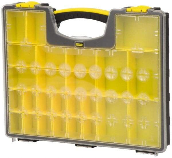 Stanley - 25 Compartment Tool Organizer - 13-1/8" Wide x 16-7/32" Deep x 2-1/8" High, Polypropylene Resin & Acrylonitrile Butadiene Styrene Plastic - Americas Industrial Supply