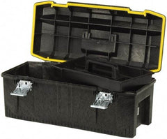 Stanley - 1 Tray Tool Box - 22-3/4" Wide x 11-3/4" Deep x 10-1/2" High, Polypropylene Resin, Black - Americas Industrial Supply