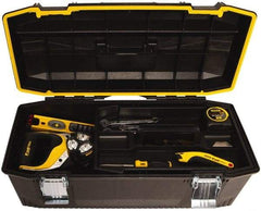 Stanley - 1 Tray Tool Box - 28" Wide x 12-1/4" Deep x 11-1/2" High, Polypropylene Resin, Black - Americas Industrial Supply