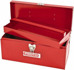 Proto - 1 Compartment 1 Tray Tool Box - 14" Wide x 6-1/2" Deep x 6" High, Steel, Red - Americas Industrial Supply