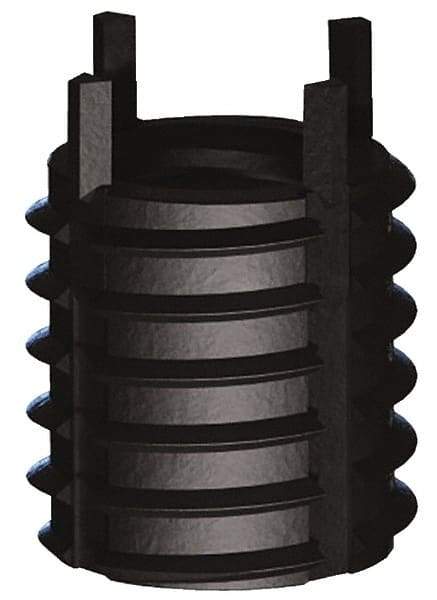 Jergens - 1-1/8 - 7 Internal, 1-1/2 - 12 External, UNC, 1-5/8" Insert Length, Heavy Duty Keylocking Thread Inserts - Carbon Steel, Zinc Phosphate Finish, Grade C1215, 2B Internal Class of Fit, 2A External Class of Fit, Use Tool 215-064713 - Americas Industrial Supply