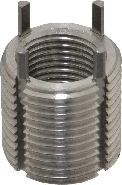 Jergens - 5/8-18 Internal, 7/8-14 External, UNF, 22mm Insert Length, Heavy Duty Keylocking Thread Inserts - Stainless Steel, Passivated Finish, Grade 303, 2B Internal Class of Fit, 2A External Class of Fit, Use Tool 215-064708 - Exact Industrial Supply