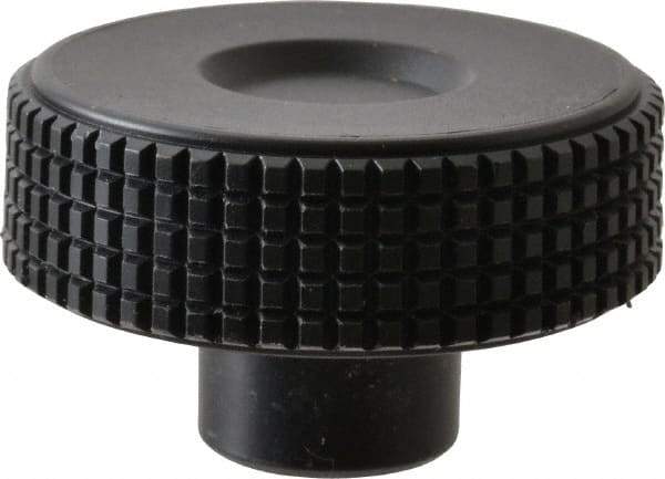 Elesa - 1.97" Head, Knurled Knob - Plain Hole with Set Screw, Plastic - Americas Industrial Supply