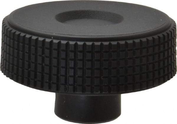 Elesa - 2.36" Head, Knurled Knob - Plain Hole with Set Screw, Plastic - Americas Industrial Supply