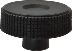 Elesa - 2.36" Head, Knurled Knob - Plain Hole with Set Screw, Plastic - Americas Industrial Supply