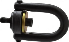 Jergens - 2,500 Lb Load Capacity Safety Engineered Center Pull Hoist Ring - 28 Ft/Lb Torque, 1/2 - 13 Thread, 4140 Alloy Steel, Black Oxide Finish - Americas Industrial Supply