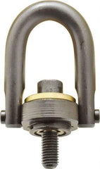 Jergens - 4,000 Lb Load Capacity Safety Engineered Center Pull Hoist Ring - 60 Ft/Lb Torque, 5/8 - 11 Thread, 4140 Alloy Steel, Black Oxide Finish - Americas Industrial Supply