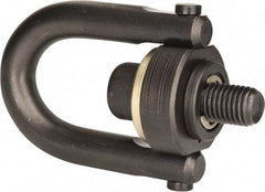 Jergens - 5,000 Lb Load Capacity Safety Engineered Center Pull Hoist Ring - 100 Ft/Lb Torque, 3/4 - 10 Thread, 4140 Alloy Steel, Black Oxide Finish - Americas Industrial Supply