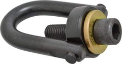 Jergens - 5,000 Lb Load Capacity Safety Engineered Center Pull Hoist Ring - 100 Ft/Lb Torque, 3/4 - 10 Thread, 4140 Alloy Steel, Black Oxide Finish - Americas Industrial Supply