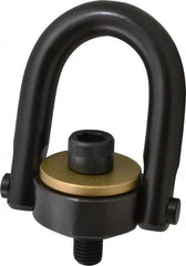 8,000 Lb Load Capacity, Safety Engineered Center Pull Hoist Ring 160 Ft/Lb Torque, 7/8 - 9 Thread, 1-1/4″ Thread Length, Alloy Steel Material & Black Oxide Finish