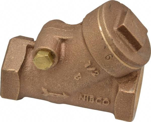 NIBCO - 1/2" Bronze Check Valve - Y-Pattern, FNPT x FNPT, 200 WOG - Americas Industrial Supply