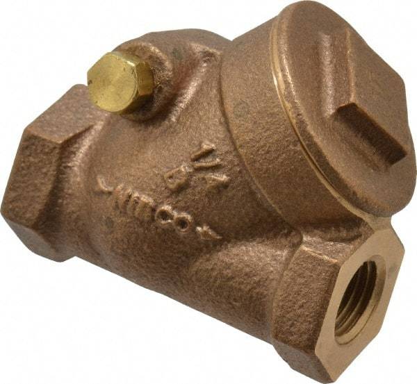 NIBCO - 1/4" Bronze Check Valve - Y-Pattern, FNPT x FNPT, 200 WOG - Americas Industrial Supply