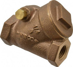 NIBCO - 1/4" Bronze Check Valve - Y-Pattern, FNPT x FNPT, 200 WOG - Americas Industrial Supply