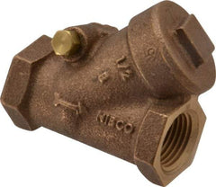 NIBCO - 1/2" Bronze Check Valve - Y-Pattern, FNPT x FNPT, 200 WOG - Americas Industrial Supply
