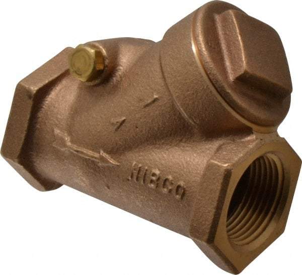 NIBCO - 1" Bronze Check Valve - Y-Pattern, FNPT x FNPT, 200 WOG - Americas Industrial Supply