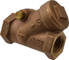 NIBCO - 1/2" Bronze Check Valve - Y-Pattern, FNPT x FNPT, 200 WOG - Americas Industrial Supply