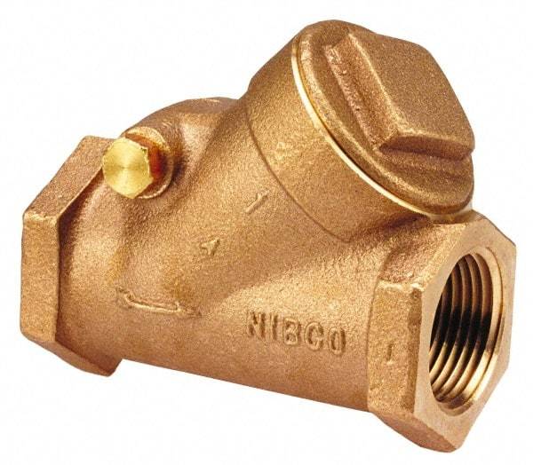 NIBCO - 3/8" Bronze Check Valve - Y-Pattern, FNPT x FNPT, 600 WOG - Americas Industrial Supply