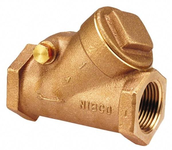 NIBCO - 3/8" Bronze Check Valve - Y-Pattern, FNPT x FNPT, 300 WOG - Americas Industrial Supply