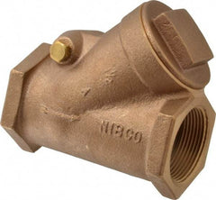 NIBCO - 1-1/2" Bronze Check Valve - Y-Pattern, FNPT x FNPT, 300 WOG - Americas Industrial Supply