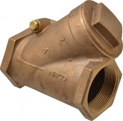 NIBCO - 2" Bronze Check Valve - Y-Pattern, FNPT x FNPT, 300 WOG - Americas Industrial Supply