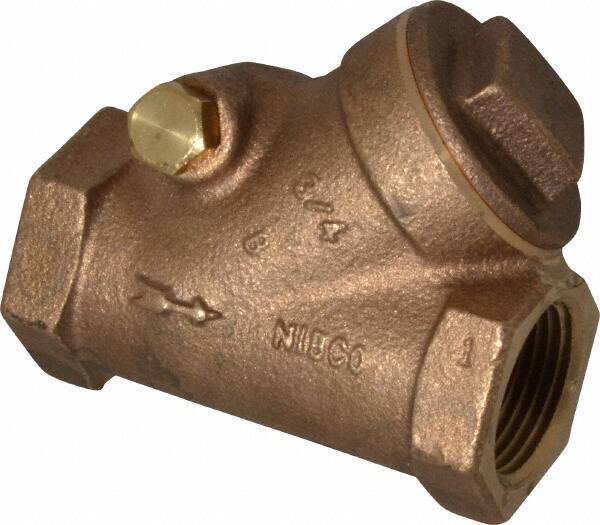 NIBCO - 3/4" Bronze Check Valve - Y-Pattern, FNPT x FNPT, 300 WOG - Americas Industrial Supply