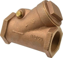 NIBCO - 1-1/2" Bronze Check Valve - Y-Pattern, FNPT x FNPT, 300 WOG - Americas Industrial Supply