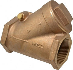 NIBCO - 2" Bronze Check Valve - Y-Pattern, FNPT x FNPT, 300 WOG - Americas Industrial Supply