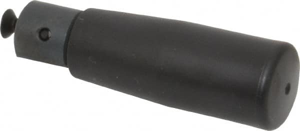Elesa - M4x0.7 Stem, Revolving (Folding) Handwheel & Machine Handle - Technopolymer Cylindrical Handle, Steel Stem, 2.2" Handle Length, 2.91" OAL - Americas Industrial Supply