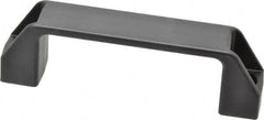Elesa - 4.61" Center to Center, 1.02" Wide Handle, Black Matte Finish Plastic Pull Handle - 5.28" Long, 1.61" High - Americas Industrial Supply