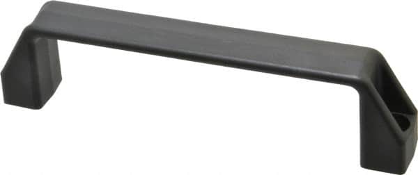 Elesa - 7.05" Center to Center, 1.1" Wide Handle, Black Matte Finish Plastic Pull Handle - 7.76" Long, 1.97" High - Americas Industrial Supply