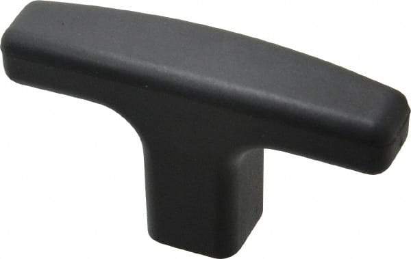 Elesa - 5/16-18 Hole Thread, 2.63" Head Length, Technopolymer, Female Insert T Handle - 0.7" Hole Depth, 5/8" Hub Diam, 0.98" Hub Height, Black - Americas Industrial Supply