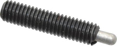 Jergens - M6 x 1.0, 25mm Thread Length, 5mm Plunger Projection, Steel Threaded Spring Plunger - 3.02mm Max Plunger Diam, 25mm Plunger Length, 0.45 Kg Init End Force, 1.8 Kg Final End Force, 3mm Hex - Americas Industrial Supply