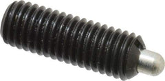 Jergens - M10 x 1.5, 29mm Thread Length, 5mm Plunger Projection, Steel Threaded Spring Plunger - 4.72mm Max Plunger Diam, 29mm Plunger Length, 1.26 Kg Init End Force, 3.26 Kg Final End Force, 5mm Hex - Americas Industrial Supply