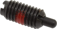 Jergens - M8 x 1.25, 16mm Thread Length, 5mm Plunger Projection, Steel Threaded Spring Plunger - 3.43mm Max Plunger Diam, 16mm Plunger Length, 0.23 Kg Init End Force, 4.54 Kg Final End Force - Americas Industrial Supply