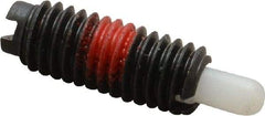 Jergens - M6 x 1.0, 16mm Thread Length, 4mm Plunger Projection, Steel Threaded Spring Plunger - 3.02mm Max Plunger Diam, 16mm Plunger Length, 0.14 Kg Init End Force, 1.59 Kg Final End Force - Americas Industrial Supply