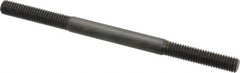Jergens - M6x1.0 95mm OAL Equal Double Threaded Stud - Alloy Steel, Black Oxide Finish, 27mm Equal Thread Length, Metric - Americas Industrial Supply