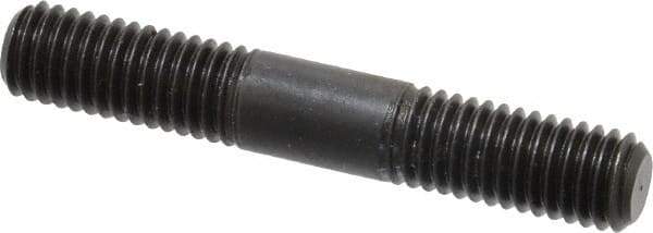 Jergens - M8x1.25 50mm OAL Equal Double Threaded Stud - Alloy Steel, Black Oxide Finish, 17mm Equal Thread Length, Metric - Americas Industrial Supply