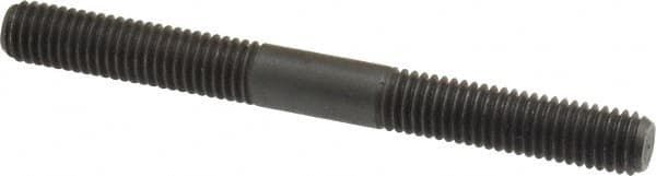Jergens - M8x1.25 80mm OAL Equal Double Threaded Stud - Alloy Steel, Black Oxide Finish, 31mm Equal Thread Length, Metric - Americas Industrial Supply