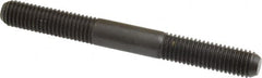 Jergens - M10x1.50 95mm OAL Equal Double Threaded Stud - Alloy Steel, Black Oxide Finish, 35mm Equal Thread Length, Metric - Americas Industrial Supply