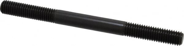 Jergens - M10x1.50 125mm OAL Equal Double Threaded Stud - Alloy Steel, Black Oxide Finish, 35mm Equal Thread Length, Metric - Americas Industrial Supply