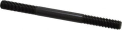 Jergens - M10x1.50 125mm OAL Equal Double Threaded Stud - Alloy Steel, Black Oxide Finish, 35mm Equal Thread Length, Metric - Americas Industrial Supply
