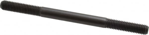 Jergens - M10x1.50 140mm OAL Equal Double Threaded Stud - Alloy Steel, Black Oxide Finish, 35mm Equal Thread Length, Metric - Americas Industrial Supply