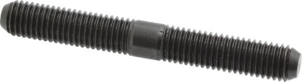 Jergens - M12x1.75 95mm OAL Equal Double Threaded Stud - Alloy Steel, Black Oxide Finish, 37mm Equal Thread Length, Metric - Americas Industrial Supply