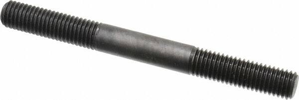 Jergens - M12x1.75 125mm OAL Equal Double Threaded Stud - Alloy Steel, Black Oxide Finish, 39mm Equal Thread Length, Metric - Americas Industrial Supply