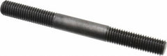 Jergens - M12x1.75 125mm OAL Equal Double Threaded Stud - Alloy Steel, Black Oxide Finish, 39mm Equal Thread Length, Metric - Americas Industrial Supply