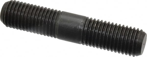 Jergens - M16x2.0 80mm OAL Equal Double Threaded Stud - Alloy Steel, Black Oxide Finish, 29mm Equal Thread Length, Metric - Americas Industrial Supply