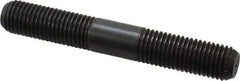 Jergens - M16x2.0 110mm OAL Equal Double Threaded Stud - Alloy Steel, Black Oxide Finish, 44mm Equal Thread Length, Metric - Americas Industrial Supply