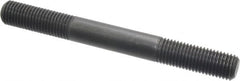 Jergens - M16x2.0 150mm OAL Equal Double Threaded Stud - Alloy Steel, Black Oxide Finish, 47mm Equal Thread Length, Metric - Americas Industrial Supply